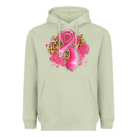 Matcha breast cancer awareness ribbon with glitter pink l Heavyweight Hoodie - LillyAllenDesigns