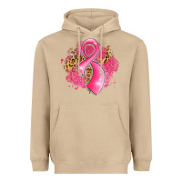 Mushroom breast cancer awareness ribbon with glitter pink l Heavyweight Hoodie - LillyAllenDesigns