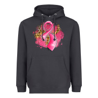 Smoke breast cancer awareness ribbon with glitter pink l Heavyweight Hoodie - LillyAllenDesigns