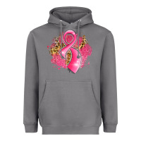 Storm breast cancer awareness ribbon with glitter pink l Heavyweight Hoodie - LillyAllenDesigns
