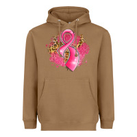 Toasted Coconut breast cancer awareness ribbon with glitter pink l Heavyweight Hoodie - LillyAllenDesigns
