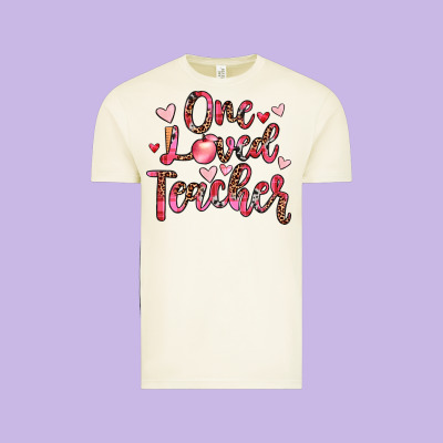 One Loved Teacher Vintage Tee Designed By Jahusdesignshop
