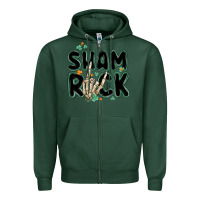 Sports Green sham rock Zipper Hoodie - MaliasSmallBusiness