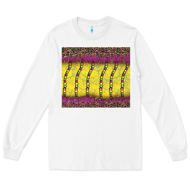 Mardi Gras Bead Leopard Long Sleeve Tee by BarkalooDesign | Teevron