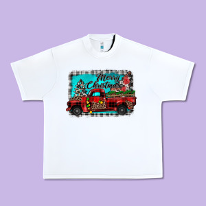 Truck Merry Christmas Urban Heavy Tee Designed By Jahusdesignshop