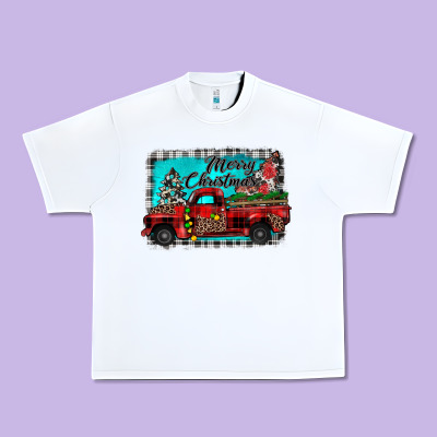 Truck Merry Christmas Urban Heavy Tee Designed By Jahusdesignshop