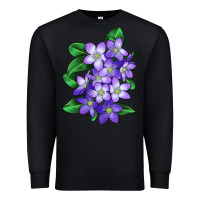 Black Mayflower Plant Illustrations Premium Sweatshirt - LillyAllenDesigns
