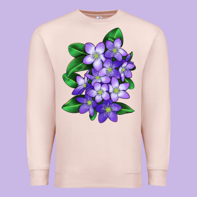 Mayflower Plant Illustrations Premium Sweatshirt Designed By Lillyallendesigns