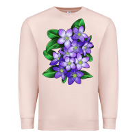 Pale Pink Mayflower Plant Illustrations Premium Sweatshirt - LillyAllenDesigns