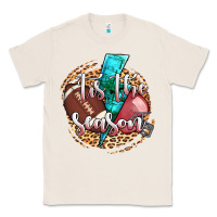 Natural tis the season football helmet Classic Tee - AdoDesignShop