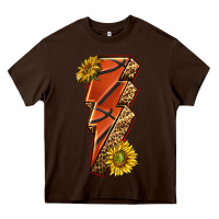 Chocolate Brown sport basketball lightning bolt Heavy Core Tee - texasbilliewilder