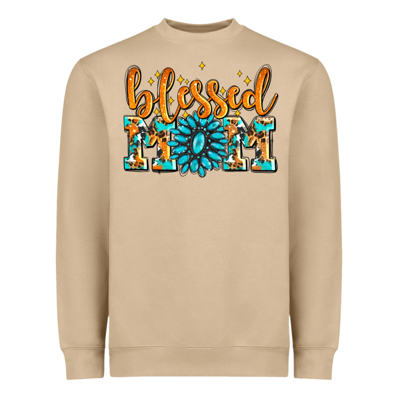 Blessed Mom With Gemstone Heavyweight Sweatshirt by AdoDesignShop | Teevron