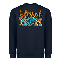 Navy blessed mom with gemstone Heavyweight Sweatshirt - AdoDesignShop