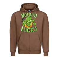 Chestnut howdy go lucky st patrics day Zipper Hoodie - MaliasSmallBusiness