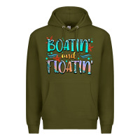 Army Green boatin' and floatin' Premium Hoodie - JahusDesignShop
