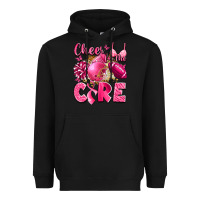 Black cheer for the cure breast cancer Heavyweight Hoodie - LillyAllenDesigns