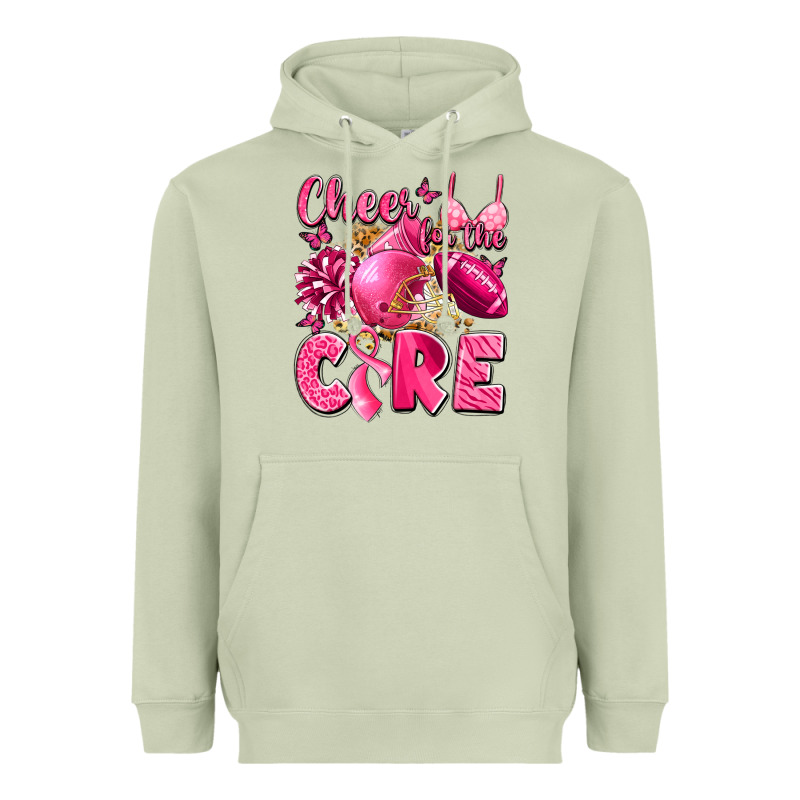 Cheer For The Cure Breast Cancer Heavyweight Hoodie by LillyAllenDesigns | Teevron