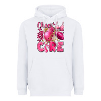 White cheer for the cure breast cancer Heavyweight Hoodie - LillyAllenDesigns