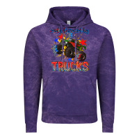 Cloud Purple easily distracted by trucks Vintage Hoodie - AdoDesignShop