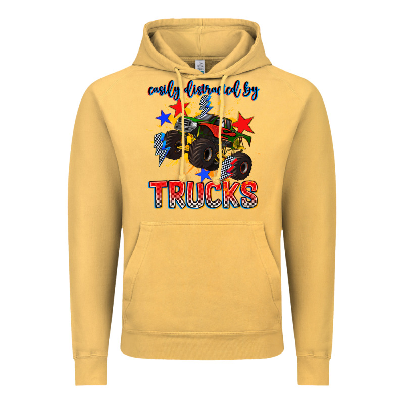 Easily Distracted By Trucks Vintage Hoodie by AdoDesignShop | Teevron