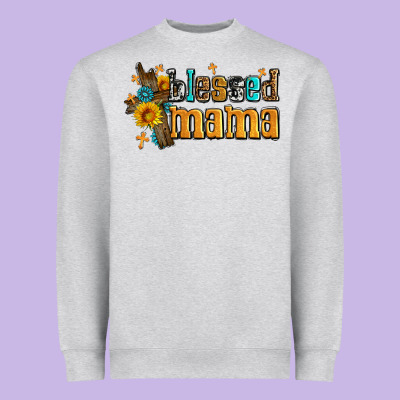 Blessed Mama Heavyweight Sweatshirt Designed By Adodesignshop