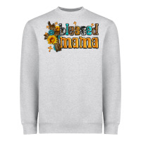 Heather Grey blessed mama Heavyweight Sweatshirt - AdoDesignShop