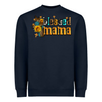 Navy blessed mama Heavyweight Sweatshirt - AdoDesignShop