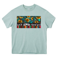 Arona Rusty Sunflowers with Cowhide and Turquoise Heavy Core Tee - RanaPortraitStore