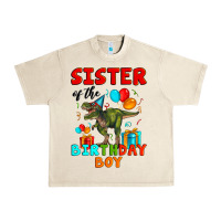 Sister Of The Birthday Boy T Rex Urban Heavy Tee | Teevron