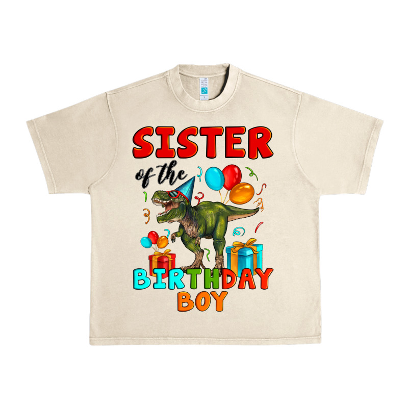 Sister Of The Birthday Boy T Rex Urban Heavy Tee by Artiststas | Teevron