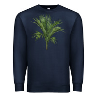 Navy Botanical Majesty Palm Illustrations Premium Sweatshirt - LillyAllenDesigns