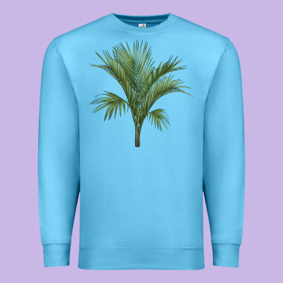 Botanical Majesty Palm Illustrations Premium Sweatshirt Designed By Lillyallendesigns