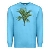 Ocean Blue Botanical Majesty Palm Illustrations Premium Sweatshirt - LillyAllenDesigns