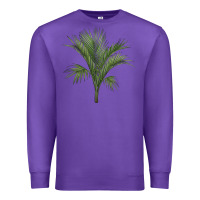 Purple Botanical Majesty Palm Illustrations Premium Sweatshirt - LillyAllenDesigns