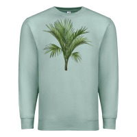 Seafoam Botanical Majesty Palm Illustrations Premium Sweatshirt - LillyAllenDesigns