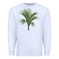 White Botanical Majesty Palm Illustrations Premium Sweatshirt - LillyAllenDesigns