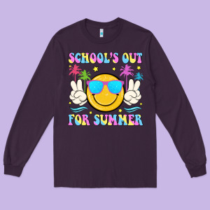 Schools Out For Summer Long Sleeve Tee Designed By Jahusdesignshop