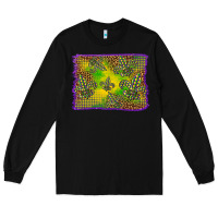 Black mardi gras background Long Sleeve Tee - BarkalooDesign