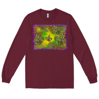 Burgundy mardi gras background Long Sleeve Tee - BarkalooDesign
