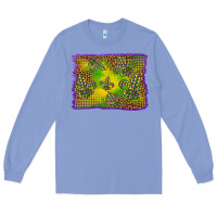 Colony Blue mardi gras background Long Sleeve Tee - BarkalooDesign