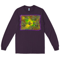 Plum mardi gras background Long Sleeve Tee - BarkalooDesign