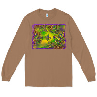 Toasted Coconut mardi gras background Long Sleeve Tee - BarkalooDesign