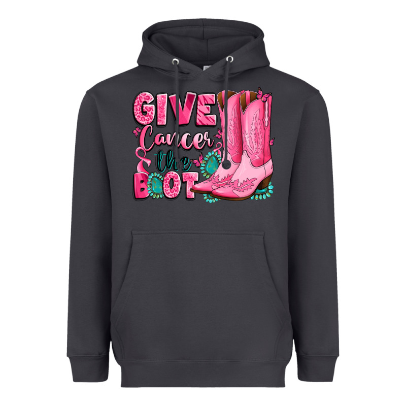 Give Cancer The Boot Heavyweight Hoodie by LillyAllenDesigns | Teevron