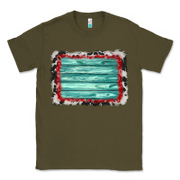 Army Green cowhide bandana wood background Classic Tee - AdoDesignShop