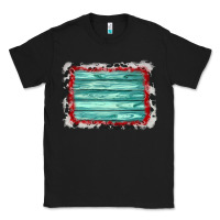 Black cowhide bandana wood background Classic Tee - AdoDesignShop