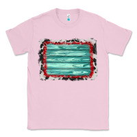 Bubblegum Pink cowhide bandana wood background Classic Tee - AdoDesignShop