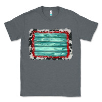 Charcoal Heather cowhide bandana wood background Classic Tee - AdoDesignShop