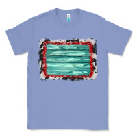 Colony Blue cowhide bandana wood background Classic Tee - AdoDesignShop