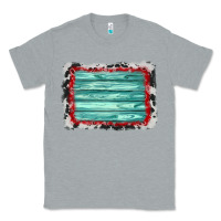 Heather Grey cowhide bandana wood background Classic Tee - AdoDesignShop