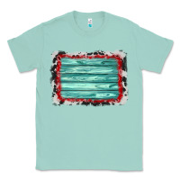 Seafoam cowhide bandana wood background Classic Tee - AdoDesignShop